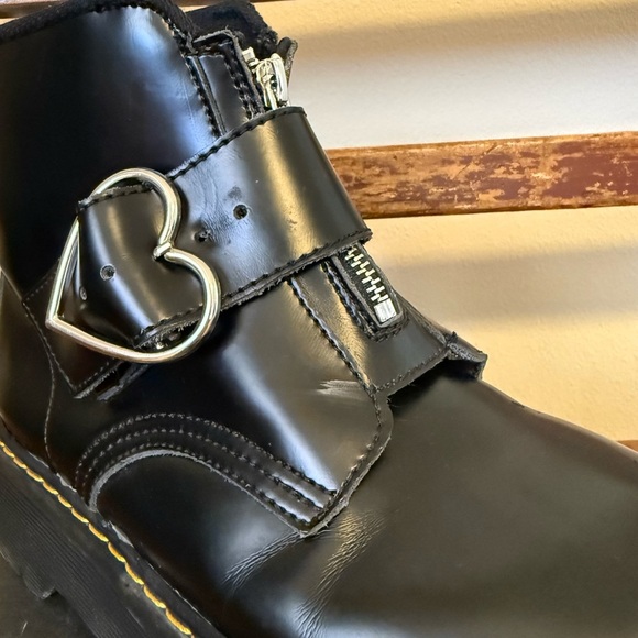 Dr. Martens Lazy Oaf Heart Buckle Platform Boots - Picture 5 of 15